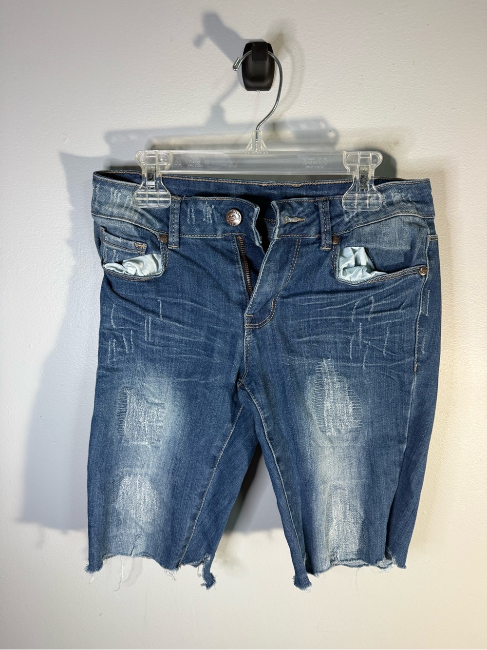 Classic Boyfriend Denim Bermuda Shorts in Blue